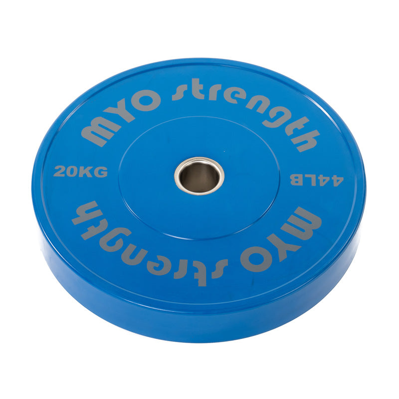 MYO Olympic Solid Rubber Coloured Bumper Plates - x2 Weights (Pair)