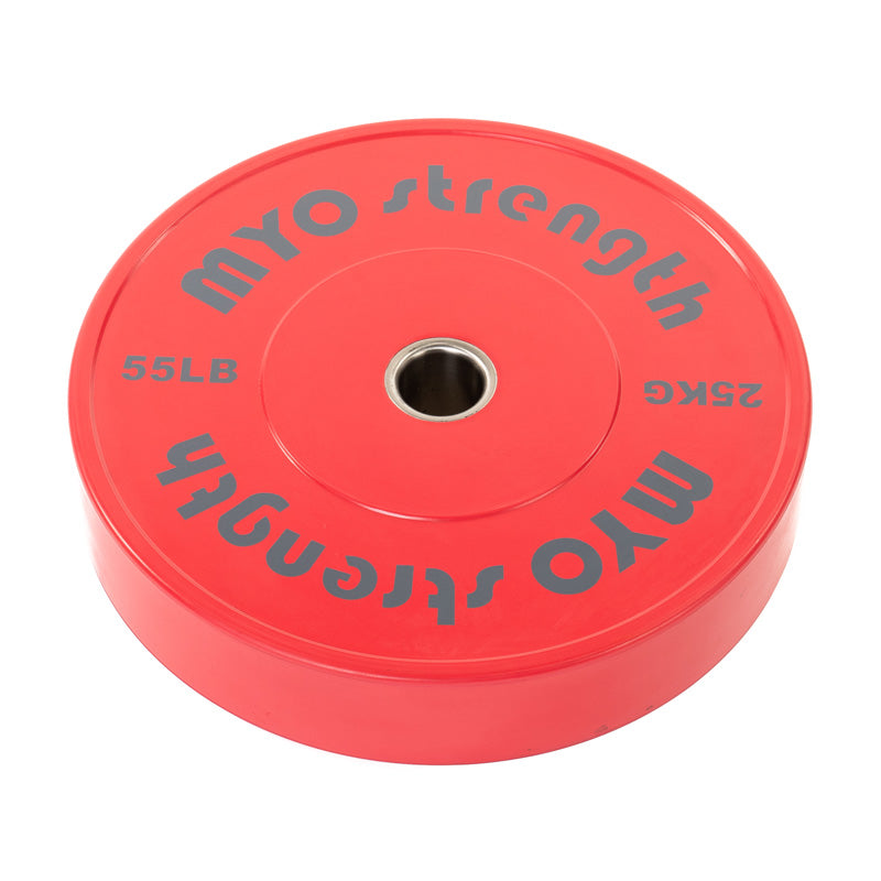 MYO Olympic Solid Rubber Coloured Bumper Plates - x2 Weights (Pair)