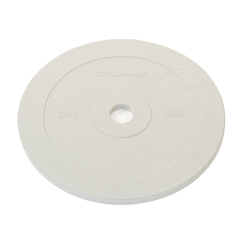 MYO Olympic Solid Rubber Coloured Bumper Plates - x2 Weights (Pair)