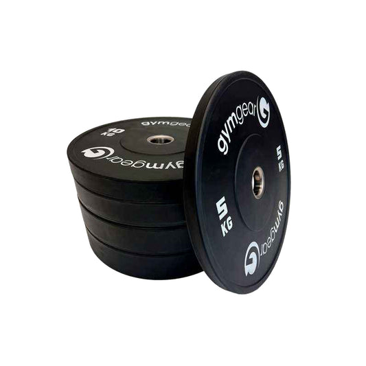 GymGear Black Bumper Plate - 10 Kg Weights (Pair)