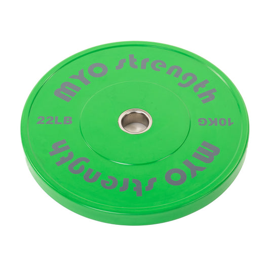 MYO Olympic Solid Rubber Coloured Bumper Plates - x2 Weights (Pair)