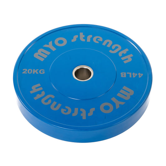 MYO Olympic Solid Rubber Coloured Bumper Plate - 20 Kg Weight (Single plate)