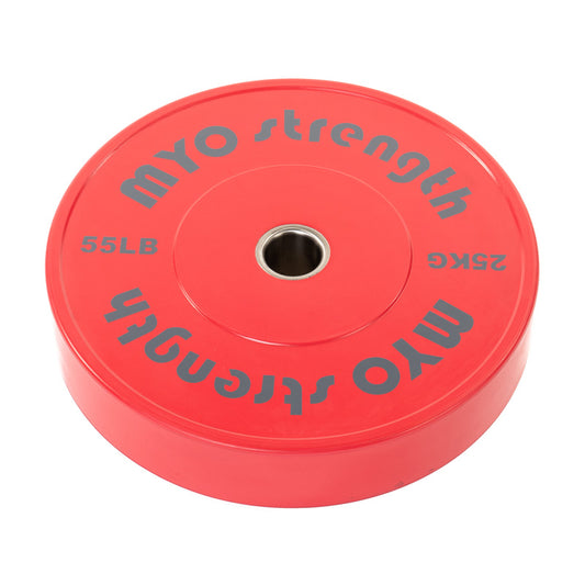 MYO Olympic Solid Rubber Coloured Bumper Plate - 25 Kg Weight (Single plate)