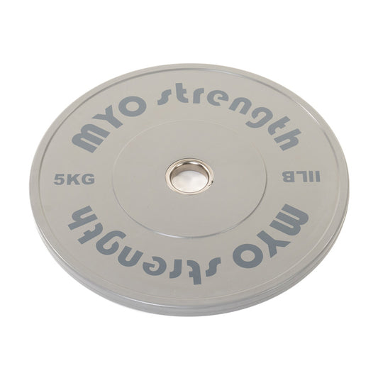 MYO Olympic Solid Rubber Coloured Bumper Plate - 5 Kg Weight (Single plate)